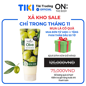 [Hàn Quốc] Sửa rửa mặt tạo bọt cấp ẩm chiết xuất olive On The Body The Natural Olive Moisture Cleansing Foam 200g