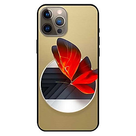 Ốp lưng dành cho Iphone 12 Promax mẫu Vòng Tròn Bướm Đỏ