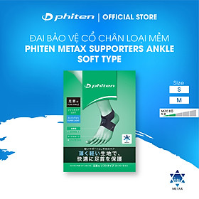 Đai cổ chân mềm Phiten Metax Supporter Ankle Soft Type Super Light AP241003/AP241004/AP241005