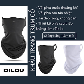 Khẩu trang che cổ nam nữ chống nắng có tai đeo chống tuột - Vải thoáng khí, dễ thở, tản nhiệt nhanh - Khẩu trang đi phượt không làm rối tóc