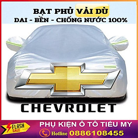 Bạt Phủ Ô Tô Vải Dù Chevrolet Spark Colorado Trailblazer Aveo Cruze Orlando Captiva nước tuyệt đối