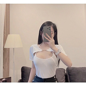 Set áo croptop phối khóa thời trang XIXO cao cấp - mã ATN0052