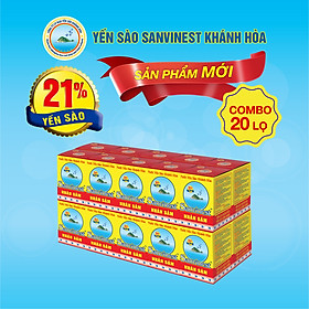 [Combo 20 lọ] Nước Yến sào Sanvinest Khánh Hòa Fucoidan Nhân sâm 70ml - S207