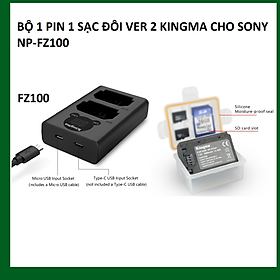 Mua BỘ 1 PIN 1 SẠC ĐÔI VER 2 KINGMA CHO SONY NP-FZ100 - HÀNG CHÍNH HÃNG