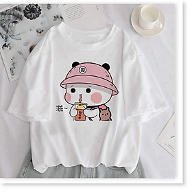 Áo thun in hình gấu trúc mũ hồng AQA1807 19 aomifashion