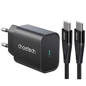 Mua Củ sạc nhanh Type C 25W (PD/ QC3.0 Quick charger  With Cable) Choetech PD6003- Hàng chính hãng