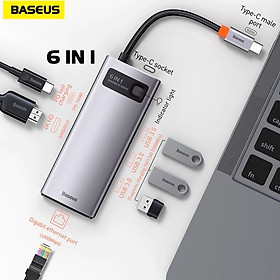 Mua Hub chuyển đa năng Baseus 6-in-1 Metal Gleam Series Multifunctional Docking Station - Hàng Chính Hãng