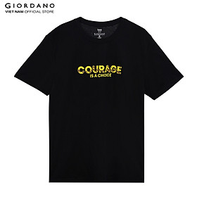 Áo Thun Nam In Hình Message Printed Tee Giordano 01092304