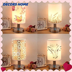 Mua Đèn ngủ để bàn vải lụa có điều chỉnh độ sáng cao cấp thiết kế phong cách HIỆN ĐẠI