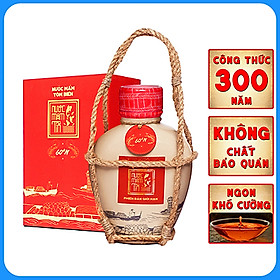 1 Bình gốm Nước mắm Tôm Biển Truyền Thống 60N đạm - Nước mắm Tĩn - 500ml Thơm Ngon Hảo Hạng Không Chất Bảo Quản