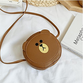 Túi da đeo vai Line Friends đáng yêu nhập khẩu chính hãng (Tùy chọn)