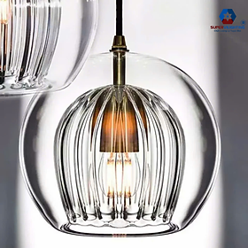 Đèn thả pha lê thuỷ tinh trang trí trần phòng khách SuperVilighting decor bàn ăn phong cách hiện đại - D200 - GỒM BÓNG E27