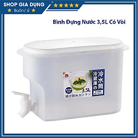 Bình Nước 3.5L Có Vòi Để Tủ Lạnh Cao Cấp, Đựng Nước Trà, Nước Trái Cây Tiện Lợi Đa Năng Ngăn Nắp Siêu Hot