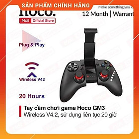 Bộ tay cầm chơi game Hoco GM3 dung lượng 380mAh có cần điều khiển,vừa vặn tay khi sử dụng - Hàng Chính Hãng