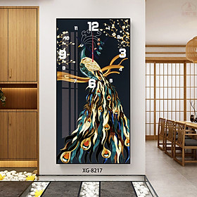 Mua Đồng Hồ Treo Tường Chim Công Tuyệt Đẹp - Tranh Tráng Gương Treo Tường Kết Hợp Đồng Hồ Giá Rẻ