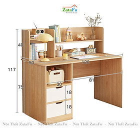 Mua Bàn Học Cho Bé Có Kệ Sách Ván MDF dày 17mm BLV-34 ZataFu