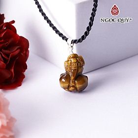 Mặt dây chuyền đá mắt hổ vàng nâu mệnh thổ , kim - Ngọc Quý Gemstones