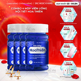 Combo 4 Viên uống Hoa Thiên hộp 30 viên hỗ trợ cân bằng nội tiết tố, cải thiện sinh lý