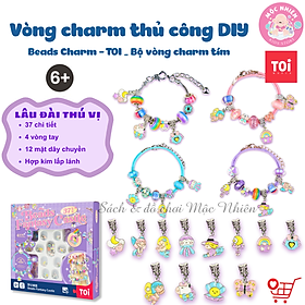 Đồ chơi vòng tay charm chính hãng TOI - Vòng tay thủ công cho bé gái DIY 3 chủ đề bé tự xỏ dây luồn hạt