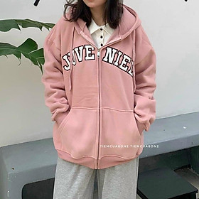 ÁO HOODIE NAM NỮ UNISEX - ÁO KHOÁC NỈ NGOẠI KHÓA Dây full zip HỌA TIẾT CHỮ Juve Niel (Ảnh Thật) HOOIDE MỚI