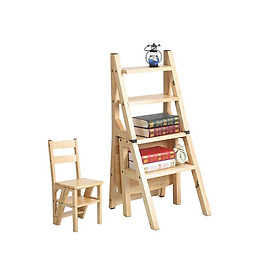 Mua GHẾ THANG GỖ CAO SU MÀU TỰ NHIÊN  GHẾ  4 BẬC   BH53398