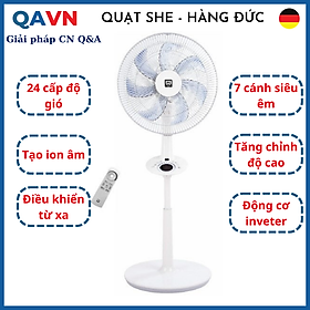 Mua Quạt cây đứng SHE của Đức - 24 cấp độ gió  siêu êm  aion   điều khiển từ xa - Hàng chính hãng Đức