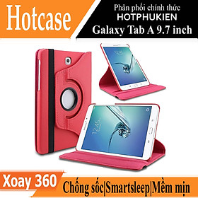 Case bao da Galaxy Tab A 9.7 inch (SM-T550) xoay 360 độ hiệu HOTCASE chống sốc cực tốt, bảo vệ 360 độ - hàng nhập khẩu