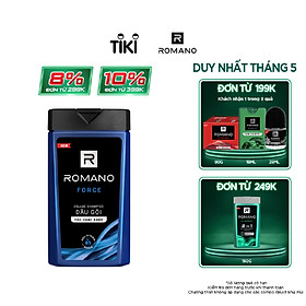 Dầu gội cao cấp Romano Force Antidandruff mạnh mẽ tự tin và ngăn gàu trở lại 180gr