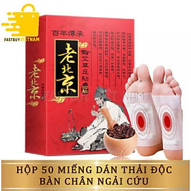 1 hộp 50 miếng dán chân thải độc giúp thải các độc tố da ngoài cho bạn một sức khỏe thật tốt làn da mịn màng hồng hào sản phẩm chính hãng