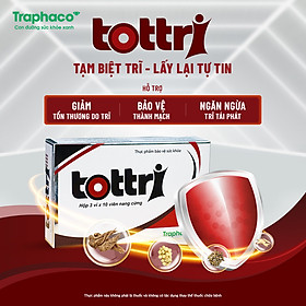 Co búi trĩ, giảm đau rát tottri nang cứng traphaco giảm chảy máu đại tiện tác dụng nhanh mạnh hộp 3 vỉ x 10 viên nang
