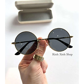 (Hàng cao cấp) Kính râm Mắt tròn xoe dáng thầy bói mắt thủy tinh
