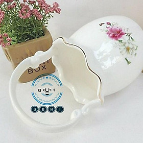 Mua giỏ sứ lẵng sứ hoa văn đẹp đựng thìa   dĩa_ giao ngẫu nhiên