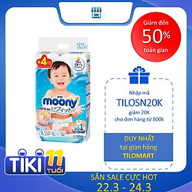 Tã Dán Cao Cấp Moony Nhật Bản L54 (54 Miếng ) - Tặng 4 miếng trong gói