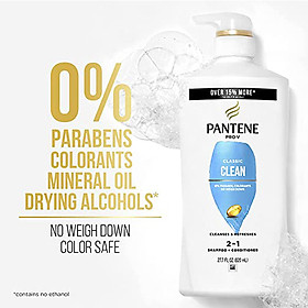 Dầu Gội & Xả Pantene Pro-V Clacssic Clean 2in1 820 ml - USA