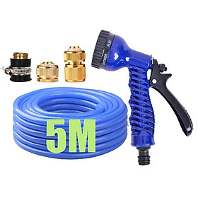 Mua Bộ dây tăng áp 3 lần vòi xịt nước rửa xe  tưới cây loại 3-5m(cút đồng-nối đồng) 206843