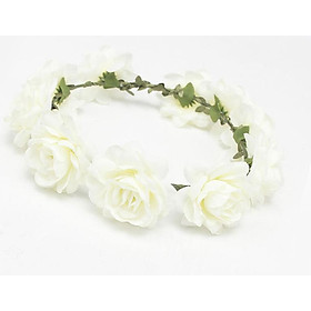 Hair Band Wreath White Headwear Wedding Bridal Flowers