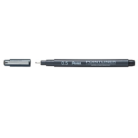 Bút Fineliner đi nét Pentel Pointliner Water & Fade Resistant - 0.5mm - Màu đen (Black)