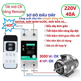 Công tắc điều khiển từ xa 40A 3000w không cần khởi động từ