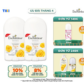 Combo 2 Sáp khử mùi trắng da Enchanteur Charming 40g/chai