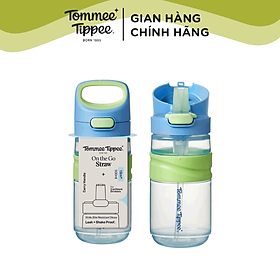 Bình Uống Nước Tommee Tippee On The Go Straw 500ml – Cho Bé Từ 18 Tháng, Xanh Dương
