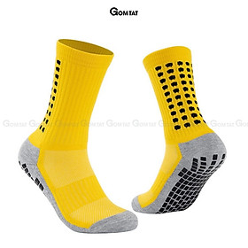 Tất đá bóng chống trơn cổ cao GOMTAT, chất liệu mềm nhẹ thoáng khí có miếng đệm chống trượt chân - GOM505-CAO-DABONG