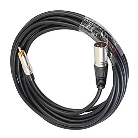 Audio Mic Cable Patch RCA Male to XLR Male for Condenser Microphone Black