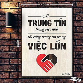 Tranh công giáo TBIG-CG004: Ai trung tín trong việc nhỏ thì cũng trung tín trong việc lớn 40x55cm