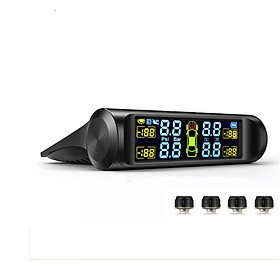 Hình ảnh Cảm biến áp suất lốp xe ô tô TPMS thông minh màn hình LCD màu, chạy bằng năng lượng mặt trời lắp van ngoài T3 