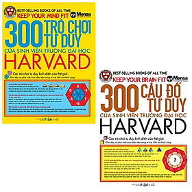 Combo 300 Trò Chơi Tư Duy Của Sinh Viên Trường Đại Học Harvard và 300 Câu Đố Tư Duy Của Sinh Viên Trường Đại Học Harvard 