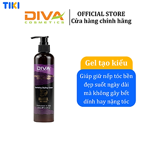 Gel Giữ Nếp Tóc Xoăn DIVA Bóp Xoăn Tạo Kiểu Hippie, Giữ Nếp 8 Giờ, Không Bết Tóc