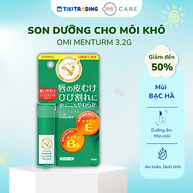 son dưỡng dành cho môi khô và nứt nẻ omi menturm 3.2 g/thỏi