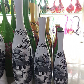 Mua Bộ 3 bình hoa sơn mài dáng đứng gốm sứ Bát Tràng
