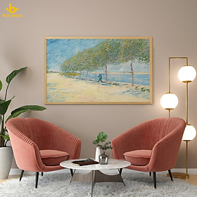 Mua Bên bờ sông Seine- Van Gogh - Tranh in canvas trang trí treo tường