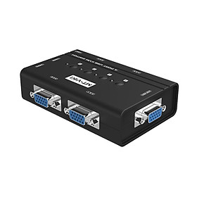 4 Port USB KVM Switch Support Wireless Keyboard Mouse Connection